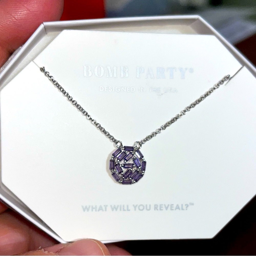 Sterling Silver Violet Cubic Zirconia